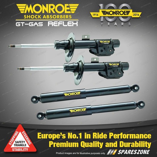 Monroe F + R Reflex Shock Absorbers for Holden Commodore Lowered VT VX