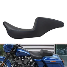 Driver Passenger Seat Blue U Stitch For Harley 09-23 Touring Electra Road Glide