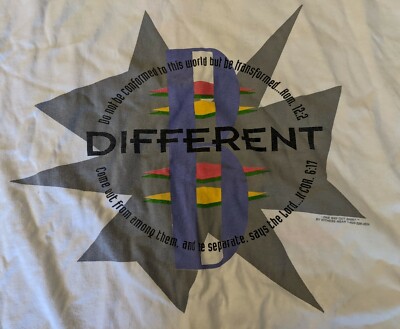 VTG Sof Tee USA Weißes T-Shirt Dare II dv8 Christlich Religiös Römer 12:2 XXL