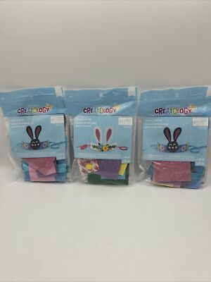Creatology Easter Lot of 3 Bunny Crown Craft Kit 6+ Brand NEW Packages