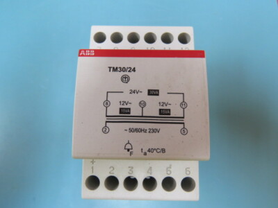 ABB  TM30/24 Qty of 1 per Lot TRANSFORMER - 24V, 12V, 50/60hZ 230V