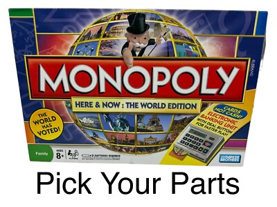 Monopoly Here & Now World Edition 2008 Replacement Pieces - Pick Your Parts