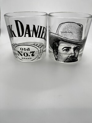 Jack Daniel s Old No. 7 Whiskey Rocks Drinking Glasses Set Of Two Bar ware