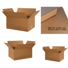 24x18x12" ANY QTY (610x457x305mm ) Double Wall Cardboard Boxes/Long/Packing Box