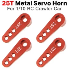 4Pcs Red 25T Servo Horn for 1:10 POWER HD SAVOX 1258TG 1256TG 1210SG 0231MG