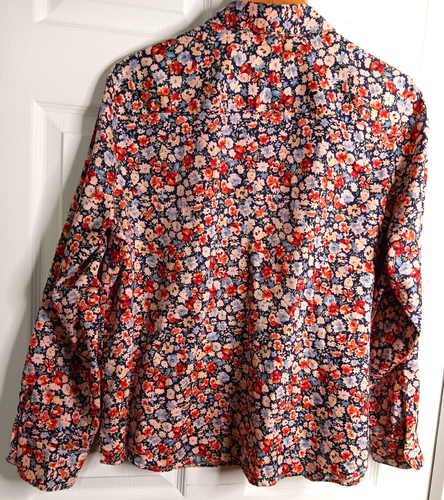 Foxcroft Women's Shirt Blouse Petite 18P Shaped Fit Floral Ditsy Wrinkle Free - Picture 5 of 7