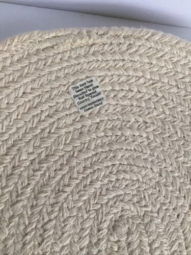 Tela redonda trenzada estampada con plantillas Country Touch Fall Harvest de 14"D borlas de bellota - Imagen 10 de 10