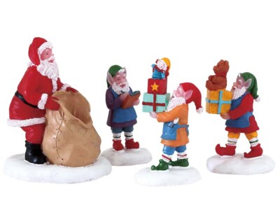 LEMAX 72553 - PRESENT PROCESSION, SET OF 4 - Weihnachtsdorf Winterdorf NEU