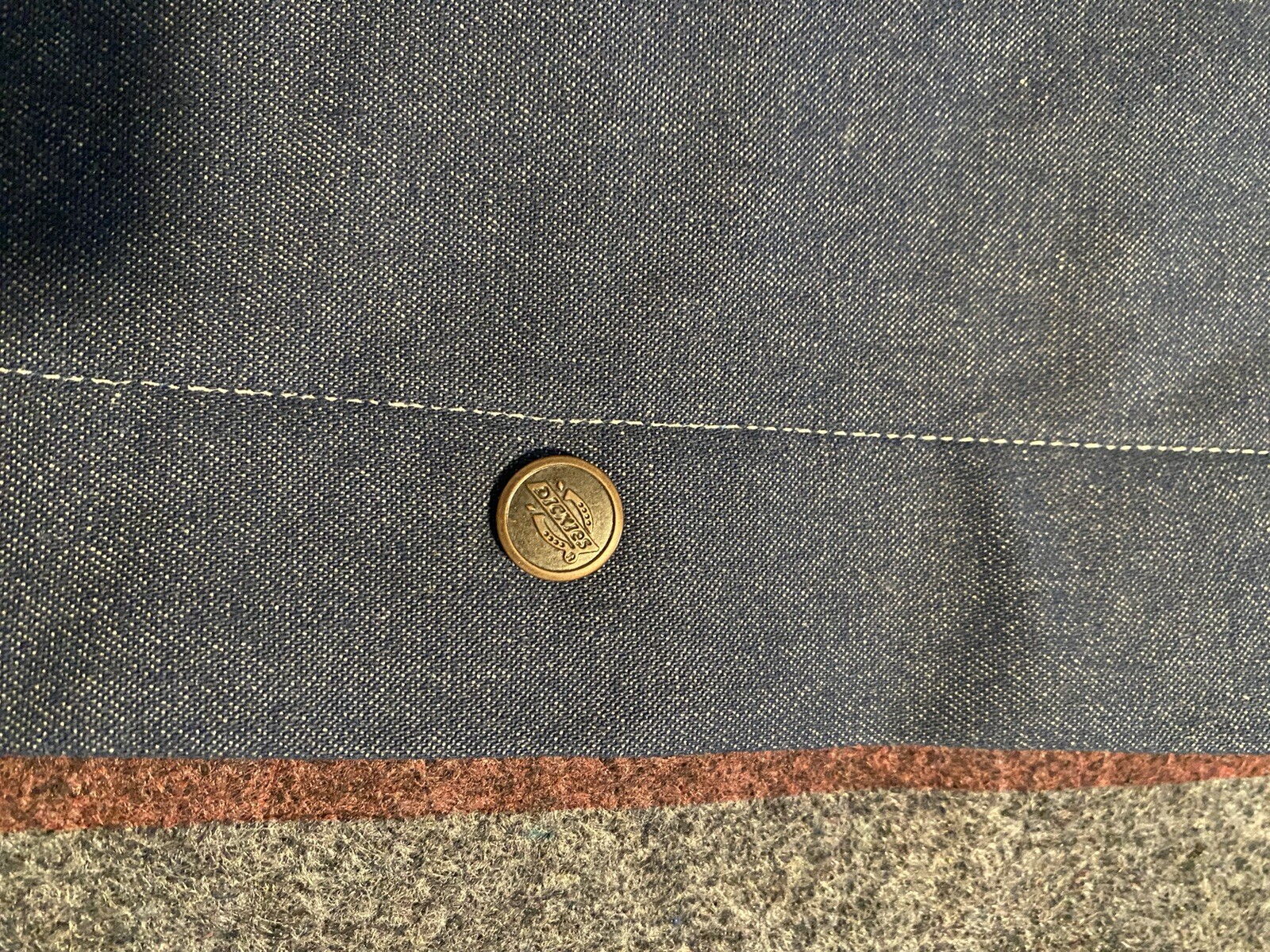 Dickies Blanket Lined Denim Jacket Work Barn Coat 2XL Logo eBay