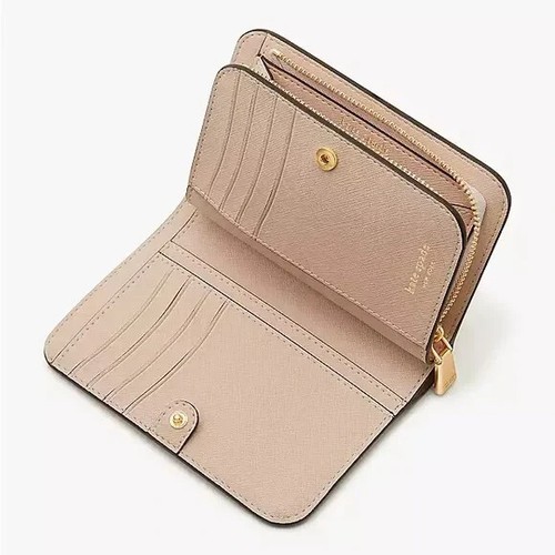 Kate Spade Morgan Colorblocked Compact Wallet small Pale Dogwood, NWT, Pink - Picture 5 of 7