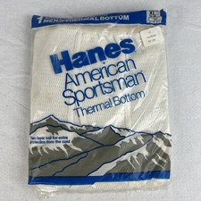 Hanes Thermal Bottom Waffle Pants Men XL Winter White Vintage Long Johns NEW 80s
