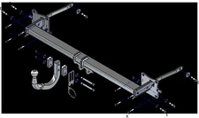 Towtrust Swan Neck Automotive Towbar For Volkswagen Caddy MPV 2020-Onwards