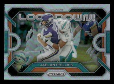 2023 Panini Prizm #LD-7 Jaelan Phillips Lockdown! Prizms Silver Miami Dolphins