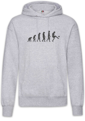 Football Evolution Hoodie Sweatshirt Human Soccer Fun Player Training Coach