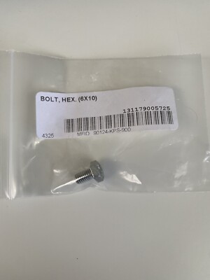 S HONDA OEM BOLT, HEX. (6X10) 90124-KPS-900 CRF150F CRF230F 2003