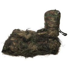 Mil-Tec 3X2M Anti-Fire Ghillie Cover Large Hunting Blanket Woodland Camouflage