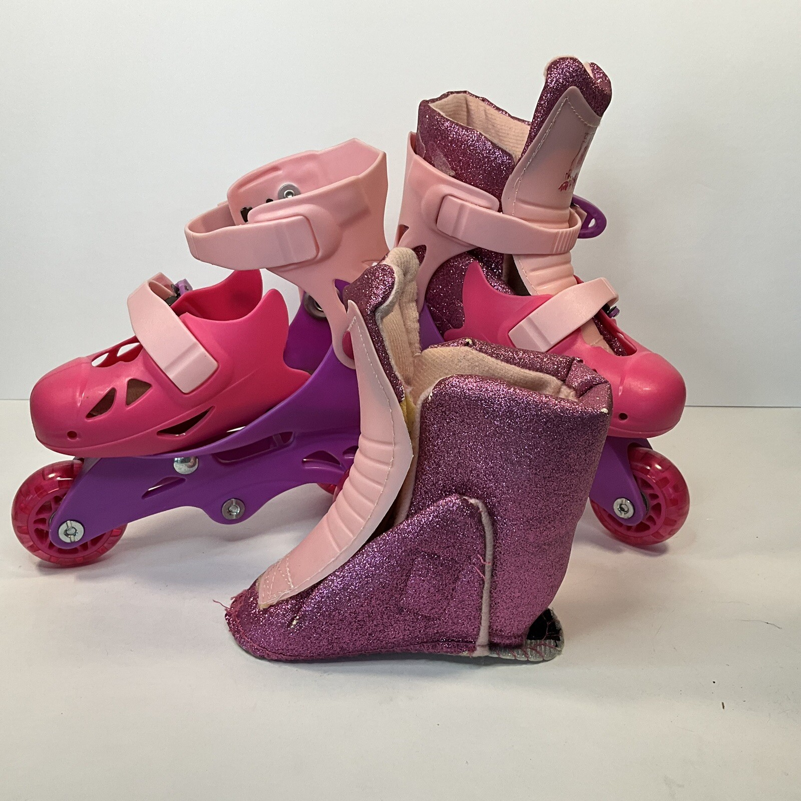 Disney Princess Girls 3 wheels adjustable Skates By Bravo Sports Size J6 T0 J9