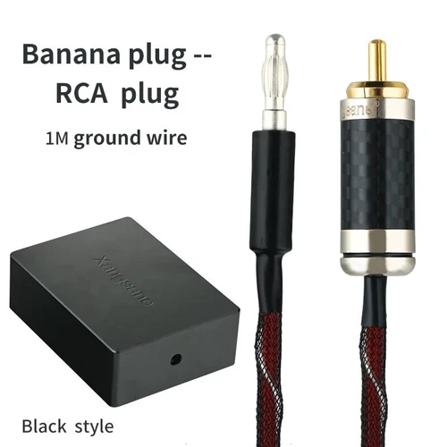 Audio Grounding Box Mute Pure Silver Grounding Wire USB RCA Spade Banana Plug - Picture 11 of 36