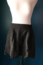 Old Navy Y2K Gray Wool Blend Mini Skirt Dark Academia Pleated Preppy Grunge 6