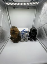 STAR WARS R2-D2 Darth Vader Chewbacca Plush Lot Read