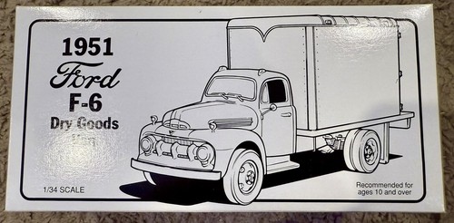 1992 First Gear 1951 Ford F-6 Dry Goods Mustang Monthly Van 1:34 Diecast Neu - Bild 3 von 4