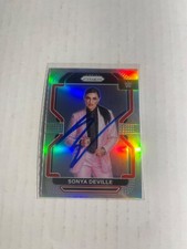 WWE SONYA DEVILLE Signed 2022 Silver Prizm Card Raw Smackdown