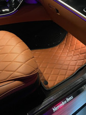 2021 - 2025 Diamond Floor Mats for W223 Mercedes Benz S500 S580 S680 S63 Sienna
