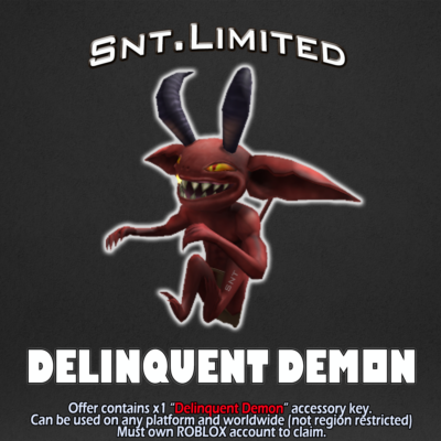 #ad ROBLOX Delinquent Demon ALL Platforms $8.99