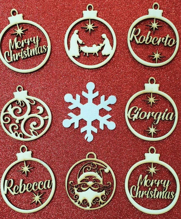 8 Pezzi Addobbi Natalizi da Appendere, Albero di Natale Ornaenti