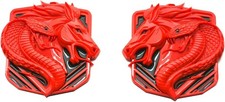 Pair Custom Cobra Emblems Left Right 3d Badge For Mustang Gt Dark Horse Red Pair Custom Cobra Emblems Left Right 3d Badge For Mustang Gt Dark Horse Red