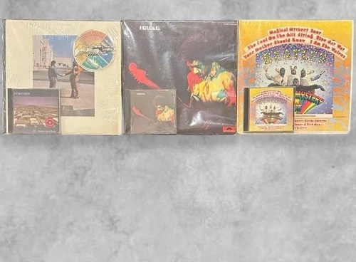 Classic Rock Vinyl & CD Lot - Pink Floyd, Jimi Hendrix, The Beatles - 6pc Bundle