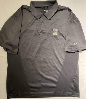 Nike FIT DRY Men's Short Sleeve Golf Polo Shirt Gray Solid XL US Open Oakmont