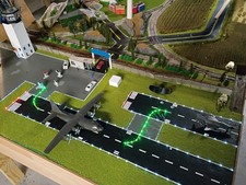 HO Scale Model Railroad Scenery Set Buildings Vehicles Trees Woodland Scenics