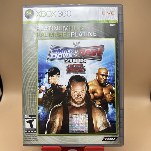 WWE SmackDown vs. Raw 2008 Featuring ECW (Xbox 360) Complete w/ Manual & Tested