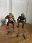 1988 Teenage Mutant Ninja Turtles, TMNT: Rocksteady & Bebop w/ Some Accessories