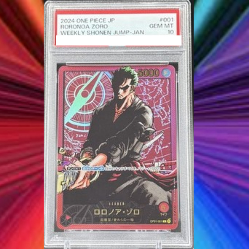 One Piece Card Roronoa Zoro OP01-001 PSA 10 LECAFIG Weekly Jump Promo Japanese