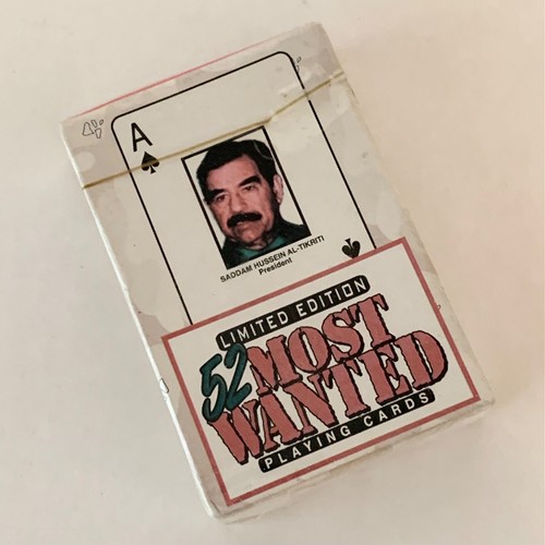 Limited Edition 52 Iraq's Most Wanted Playing Card Deck ~ Saddam Hussein Sealed