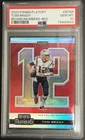 TOM BRADY PSA 10 2020 PANINI PLAYOFF FOOTBALL BEHIND THE NUMBERS RED PRIZM SP 🔥