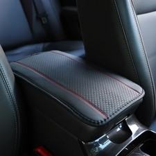 Car Armrest Cushion Central Console Cover Embossed Waterproof PU