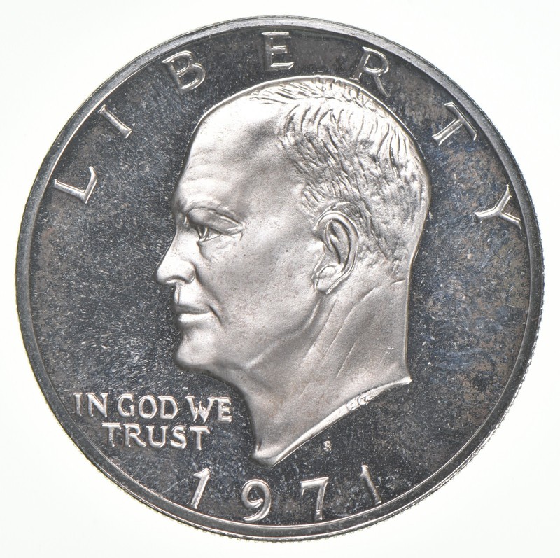 1971-S Eisenhower Dollar 40% SILVER - PROOF Cameo (1 coin) *0613