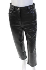 Wilfred Womens Faux Leather High Rise The Melina Pants Black Size 2