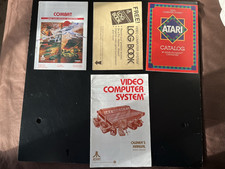 ATARI VIDEO COMPUTER SYSTEM MANUAL CATALOG COMBAT GAME PROGRAM WARRANTY CARD BAG