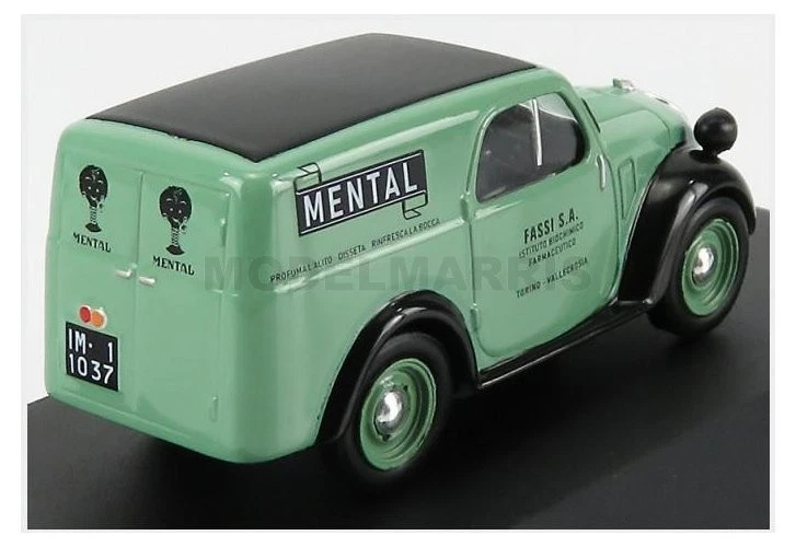 Edicola VCDE044 Fiat - 500A Furgoncito Van Mental 1953 - Verde Claro Negro - 1/4 - Imagen 2 de 2