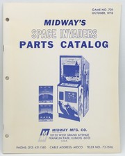 Original Vintage Midway Space Invaders arcade game manual and schematics.