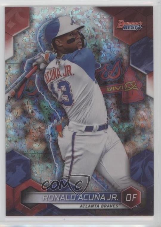 2023 Bowman's Best Mini-Diamond Refractor 91/299 Ronald Acuna Jr Acuña #18 13bp