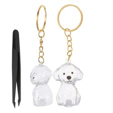 Dog Hair Keepsake Keychain Pet Memorial Commemorative Supplies Fur