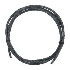 Braided Leather Cord, 3 1.1 Yard for Jewelry Making, Dark Gray, 1m