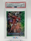2021 Bowman University #90 CJ Stroud Green Shimmer Refractor /99 PSA 10