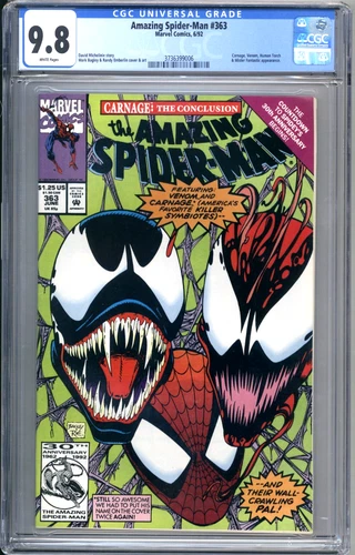 Amazing Spider-Man #363 CGC 9.8 Venom & Carnage Cover Mark Bagley