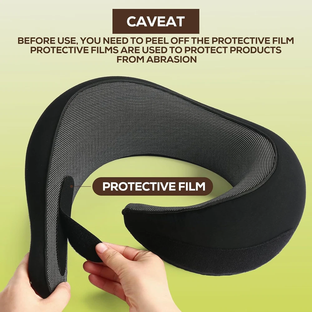 Memory Foam Travel Pillow for Neck Support - Compact & Portable for Car Trips and Airplanes
